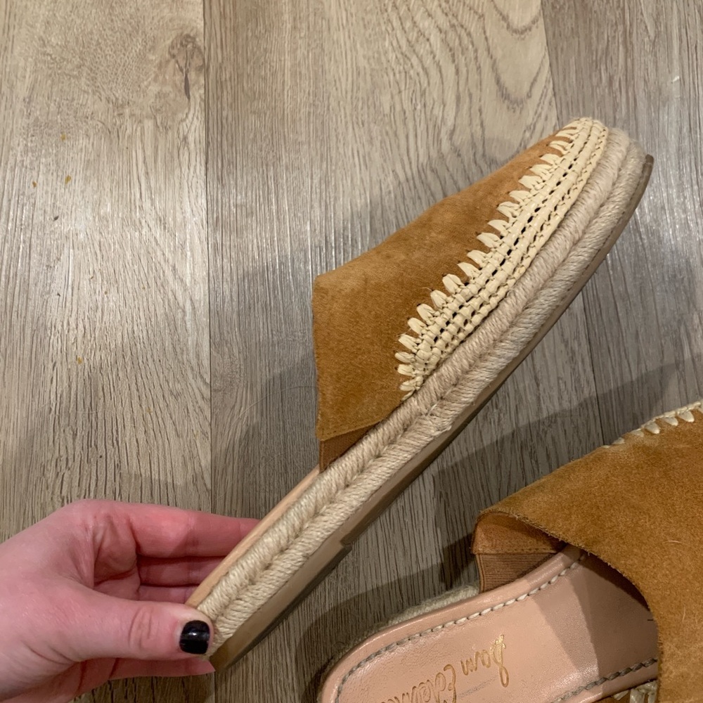 Sam Edelman Tan Suede Espadrille Slip-On Mules - Picture 5 of 5